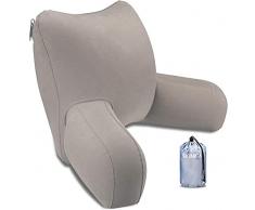 HOMCA Gonfiabile Cuscino da Lettura, Cuscino a Cuneo Portatile, Cuscino per Letto, Cuscino di Supporto per la Schiena per Letto/Divano/Pavimento