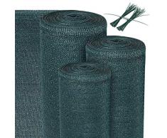 Sol Royal Telo ombreggiante SG 80-2500x150cm - Rete ombreggiante 165 g/m² - frangivento frangivista - Verde - Tessuto HDPE con Fascette - Recinzione in Tessuto per Serra, Giardino e Balcone