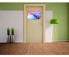 lunga web avere un esaurimento legno gazebo nel look, muro o adesivo porta Misure 3D: 62x42cm, Wandsticker, muro tatuaggio, la decorazione della parete