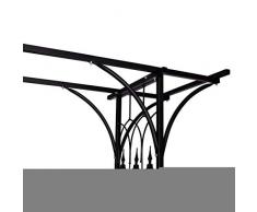 Wakects Arco da Giardino, Arco da Giardino per Piante Rampicanti Arco di Trionfo Decorazioni in Metallo per Rose Rampicanti, Pergolati per arredo Giardino e Decorazioni, 200x52x204 cm
