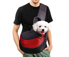Borsa da Viaggio per Cani Trasportino Contenitori da Passeggio, Tote Spalla Borsa Zaino per Piccola Animale Domestico Gatto Cucciolo Elemento Portante Maglia per Esterno, Meno 2.5kg/5.5LB