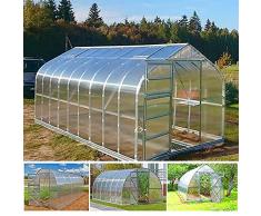 gazebiprofessionali.com Serra Tunnel 2,5x10m Policarbonato 6mm Geo a casetta di serrashop, Serre modulabili per orto Giardino Piante vivai