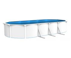 PISCINE ITALIA Piscina fuori terra in acciaio ACQUAMARINA grigia 610x360x120 cm