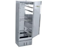 Forno affumicatore XXL in acciaio inox, 120 cm di altezza, con termometro e molti accessori