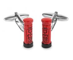 SoloGemelos - Gemelli Da Polso Con Forma Di Cassetta Della Posta - Nero, Rosso - Uomo - Taglia Unica
