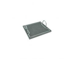 Lava Grill Plus BISTECCHIERA con Manici Pietra LAVICA ETNEA Piastra LEVIGATA per Forno E Barbecue Cottura Carne, Pesce, Verdura E Pizza Etna Stone & Design