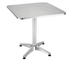 TAVOLO IN ALLUMINIO/ACCIAIO CLUB 70X70X70H