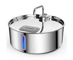 STN Fontanella per Gatti 3,5L Fontanella Gatti in Acciaio Inossidabile,Super Silenziosa,Design a Forma di Rubinetto