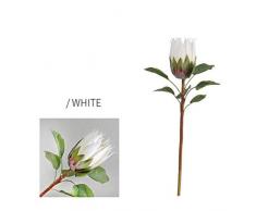 XIANNV Decorazione Floreale 65 Centimetri Colore della Rosa Fiore Big Artificiale Arbusto Tessuto Autunno Decorazione Domestica Ornamenti (Color : White)