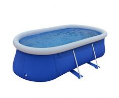 CMWL Piscina Fuori Terra Portatile, 104,33 Pollici * 70,86 Pollici * 29,92 Pollici Piscina Ovale, Piscina Gonfiabile Allaperto per Bambini Bambini Adulti Cortile Famiglia