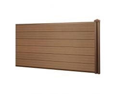 Pannello supplementare frangivento fendivista Basso Privacy Sarthe WPC 188cm Teak