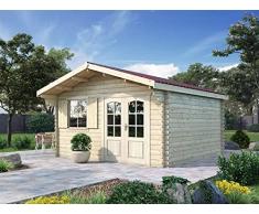 DEKALUX CASETTA in Legno da Giardino 4X4 Porta Doppia Spessore 44MM