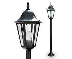 Lampada da terra per esterniHong Kong Colore Nero, in Alluminio e vetro