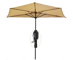 Ombrellone A Mezzaluna con Manovella, Ombrellone da Giardino Ombrellone da Parete Tendalino Esterno UPF50 + (2.7 * 1.35 M), Utilizzato per Patio Balcone Piccola Terrazza LDFZ