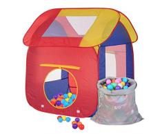 Schramm® Tenda da Gioco per Bambini Pop Up Ball Pool con 200 Palline e Borsa per Il Trasporto Tenda per Bambini Ball Pool Tenda da Gioco Tenda a Sfera