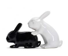 Winkee - Shaker per sale e pepe | Il dolce spargitore per spezie effetto coniglietto | saliera e pepe in ceramica | decorazione per cucina | regalo per Natale, anniversario di matrimonio, compleanno