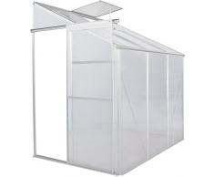 Jago Serra giardino orto piante alluminio e policarbonato base ca. 2,3 m² con 1 finestra di ventilazione