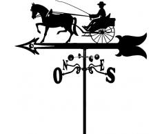 WENCY Segnavento in Metallo Segnavento Creativo in Acciaio Inossidabile Indicatore di direzione del Vento Fattoria Durevole retrò Decorativo Yard Strumenti di misurazione del Vento