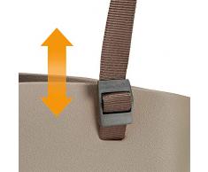 Ferplast Trasportino per Cani Borsa Trasporto per cani di piccola taglia WITH-ME, in Morbida Plastica, Manici regolabili, Cinghiolo di sicurezza incluso, 21.5 x 43.5 x h 27 cm Tortora