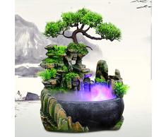 Fontana da Tavolo Fontanella Decorativa da Interni Fontanella da Giardino in Poliresina Cascata Zen Meditazione per Ufficio Soggiorno Camera da letto Decorazione