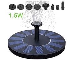 cineman, Fontana a zampillo da Giardino, Fontana a energia Solare migliorata, 1,5 W, Pompa in Miniatura, per Giochi d'Acqua