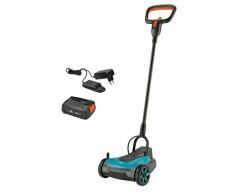GARDENA Rasaerba a batteria HandyMower 22/18V P4A Set pronto all’uso: rasaerba manuale, per prati fino a 50 m², altezza di taglio regolabile, incl. batteria 18V P4A (14620-20)