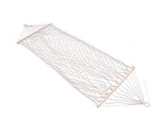 GARNECK Accessori da Campeggio Estivi per Lesterno Amaca Amaca a Rete Resistente in Corda di Cotone Adatta per Mare Campeggio Giardino (Bianco)