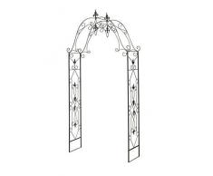 1PLUS Arco per rose in acciaio robusto, Porta da Giardino in Metallo kordes, Acciaio ROSTO ptik o nero