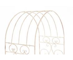 CLP Arco da Giardino in Metallo WANNA | Arco per Piante Rampicanti, con Elaborate Decorazioni | Pergolato da Giardino per Piante Rampicanti | Arco da Esterno per Rose, Sostegno per Piante, Altezza ca. 230 cm crema antico