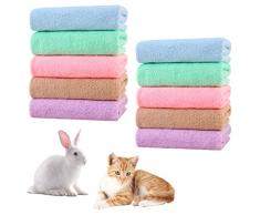 10 Pezzi Coperte per Porcellini dIndia Fodere per Gabbia in Pile per Criceti Morbidi Accessori per Porcellini dIndia Piccoli Animali Coperta per Animali Domestici Tappetini per Dormire Forniture