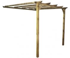 Papillon PERGOLA A Parete in Legno IMPREGNATO Almada 3MT X 2,8MT -PENSILINA Gazebo
