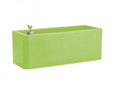 hydroflora 63000810 fioriera da balcone Nicoli Calypso Plus, incluso set di irrigazione, 50 x 20 x 18 cm, colore lime lucido