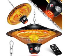 KESSER® Riscaldatore da soffitto Fungo riscaldante Stufa Riscaldatore da esterno Riscaldatore a infrarossi, 1500W con telecomando