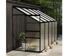 Mogou Serra per Piante Serra da Esterno Serra in Policarbonato Serra da Giardino Serra Antracite in Alluminio 6,5 m³