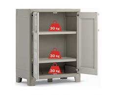 Keter Gulliver Basso Xl - Armadio Impermeabile, Beige (Sabbia), 80 x 44 x 100 cm