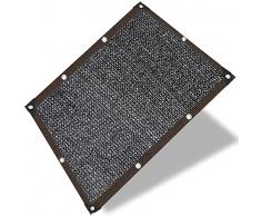 Telone Ombreggiante Nero Rete Ombreggiante con Occhielli,Telo Ombreggiante,Rete in Tessuto Ombreggiante,6-Pin Crittografia Protezione,per Serra Giardino Pergola(Color:black,Size:2x2m/6.56x6.56ft)