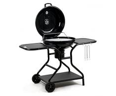 BBQ-Toro grill a sfera Ø 57 cm con ripiano e sollevatore della griglia | Superficie della griglia Ø 54,5 cm | BBQ grill a sfera a carbone, barbecue a sfera, griglia a carbone con coperchio