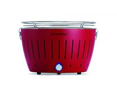 Lotusgrill LG G34 RD Barbecue da Tavolo Ca Carbonella, Rosso, 35x26x23.4 cm