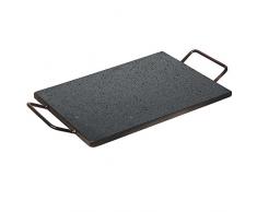 Bistecchiera piastra in ferro per camino barbecue bbq 40x30cm cottura carne 525b