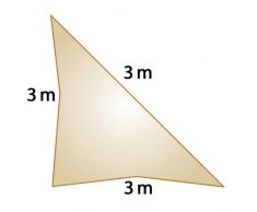 Kit Telo Ombreggiante Triangolo Color Sand (3x3x3 mt) - Tessuto SAND 2015