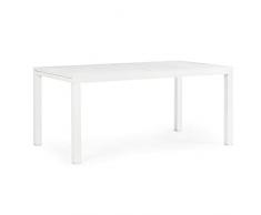 Decorspace Tavolo allungabileFormentera in alluminio dogato da esterno per giardino (200/300 x 100 cm, Bianco)