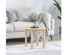 Homgoday Tavolino da Salotto Ø 45x40 cm in Legno Massello di Pino, Tavolino da Salotto, Tavolinetto da Soggiorno, Tavolo per Ufficio Camera da Letto Giardino