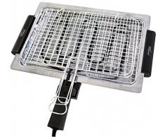 Melchioni 118330021 Grill Elettrico Spiedina 1600W Utensili da Cucina, Nero/Acciaio