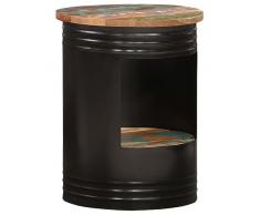 Homgoday Tavolino da Caffè 43x55 cm in Legno Massello di Recupero, Tavolino da Salotto, Tavolinetto da Soggiorno, Tavolo per Ufficio Camera da Letto Giardino