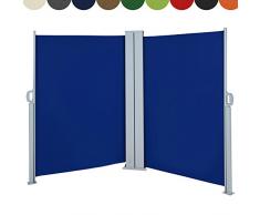 Jago Tenda Parasole Laterale Avvolgibile - Dimensione e Colore a Scelta 160x600, 180x600 cm, Protezione UV, Montaggio a Pavimento - Tenda Paravento da Sole, Privacy, da Giardino, Balcone, Terrazzo