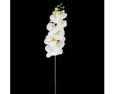 Pixnor - Orchidea farfalla artificiale, per decorazione casa, colore: bianco