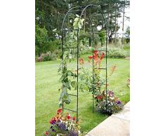 Arco da giardino da 2,4 metri per piante rampicanti, rose, in metallo verniciato a polvere