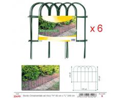 Bettygarden Bordo Ornamentale Per Giardino Arco Verde (Conf 6 Pz /"H" 40 Cm X"L" 240 Cm) - Archi & Recinzioni