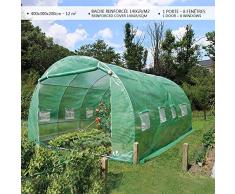 VOUNOT Serra da Giardino Tunnel, Serra per Orto, Piante Verde e Frutto, 4 x 3 x 2 m, 12m²