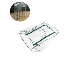 Serra da Giardino Copertura , Impermeabile Trasparente in PVC per Piante Serra per La Coltivazione Pomodori Telo Ricambio per Serra Telo Copertura(143 x 73 x195cm )